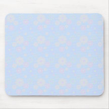 Rétros fleurs super sur le bleu tapis de souris