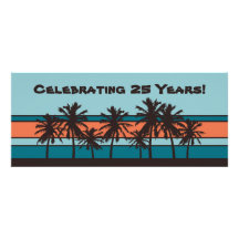 Rétros invitations de fête d'anniversaire de plage