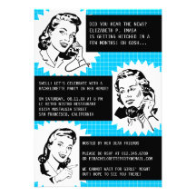 Rétros invitations de partie de gallons Bacheloret