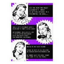 Rétros invitations de partie de gallons Bacheloret