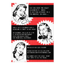 Rétros invitations de partie de gallons Bacheloret