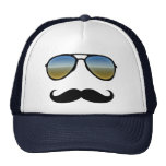 Rétros lunettes de soleil drôles avec la moustache casquette