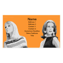 Rétros modes cartes de visite personnelles