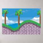 Rétros palmiers de jeu posters
