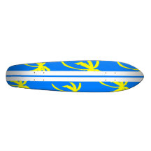 Rétros paumes - bleu et jaune skateboards personnalisés