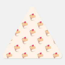 Rétros petits pains doux de petits gâteaux avec le autocollant en triangle