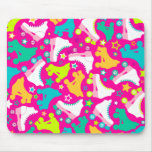 Rétros roses indien Mousepad de patins Tapis De Souris