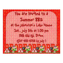 Réunion de famille d'invitation de barbecue de fêt