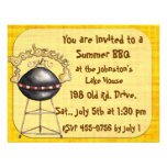 Réunion de famille d'invitation de BBQ de fête des