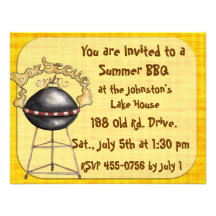 Réunion de famille d'invitation de BBQ de fête des