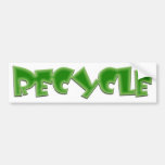 Réutilisez la conception verte ! autocollant pour voiture