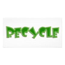 Réutilisez la conception verte ! cartes avec photo