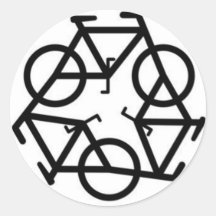 Réutilisez le symbole de logo de bicyclette autocollants
