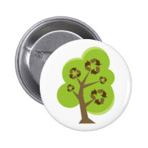 Réutilisez le vert d'arbre badge avec épingle