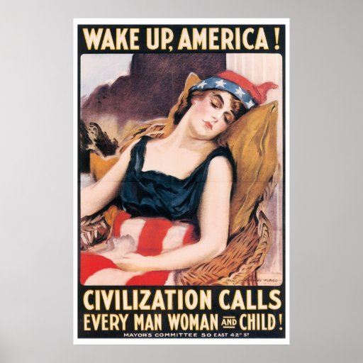 Réveillez l'affiche de l'Amérique WWI
