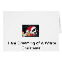 Rêver de chiot de carte de Noël