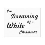 Rêver d'une toile de Noël blanc Impression Sur Toile