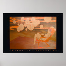 rêverie de creamsicle sur le noir posters