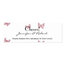 Rêves de papillon : Billets roses poussiéreux de b Cartes De Visite Professionnelles