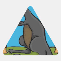 rex d'iphoneasaurus autocollant en triangle