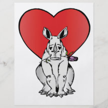 Rhinocéros avec le coeur de Saint-Valentin Prospectus
