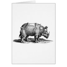 rhinocéros carte de vœux