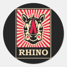 Rhinocéros d'art de bruit autocollants