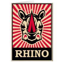 Rhinocéros d'art de bruit carte