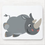 Rhinocéros de remplissage Mousepad de bande dessin Tapis De Souris