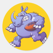 Rhinocéros de rugby autocollants