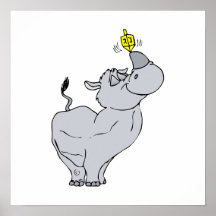 Rhinocéros Dreidel Posters