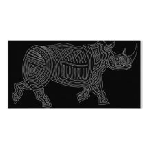 Rhinocéros Modèle Pour Photocarte