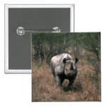 Rhinocéros noir badge avec épingle