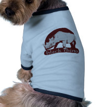 rhinocéros noir t-shirt pour chien