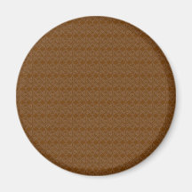 Rich Brown Diamond Scroll Pattern Fridge Magnet