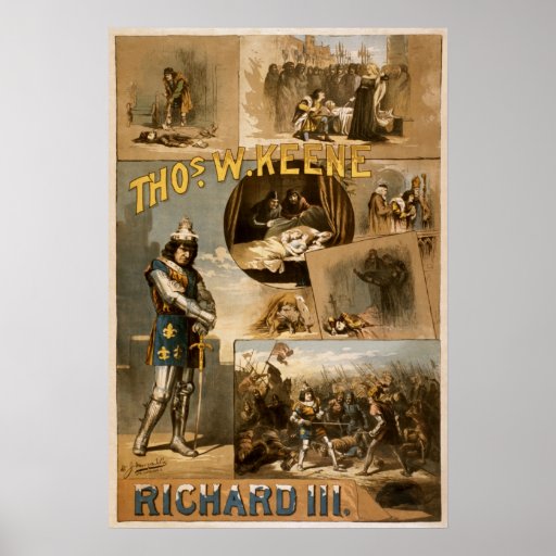 Richard III de William Shakespeare annonçant Affiches