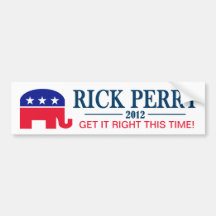 Rick Perry 2012 - Obtenez-le pour redresser cette  Adhésif Pour Voiture