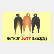 Rien n'aboutent Basenjis Autocollants Rectangulaires