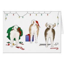 Rien n'aboutent une carte de voeux de Noël d'Akita