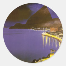 Rio de Janeiro vintage la nuit Autocollant