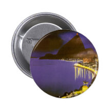 Rio de Janeiro vintage la nuit Badge