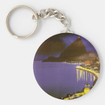 Rio de Janeiro vintage la nuit Porte-clés
