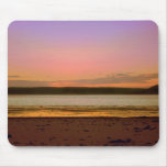 Rivage de coucher du soleil tapis de souris