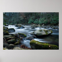 Rivière de montagne de Smokey Affiche