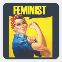 Rivoir féministe vintage de Rosie Autocollants