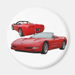 Roadster de 2002 rouges magnets pour réfrigérateur