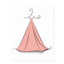 Robe de demoiselle d'honneur cartes postales