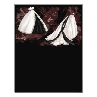Robe de mariage noire et blanche prospectus en couleur