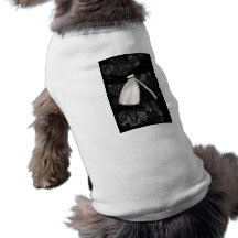 Robe de mariage noire et blanche t-shirts pour animaux domestiques