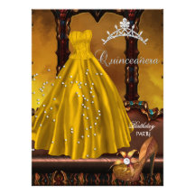 Robe d'or de fête d'anniversaire de Quinceanera 15 Bristols
